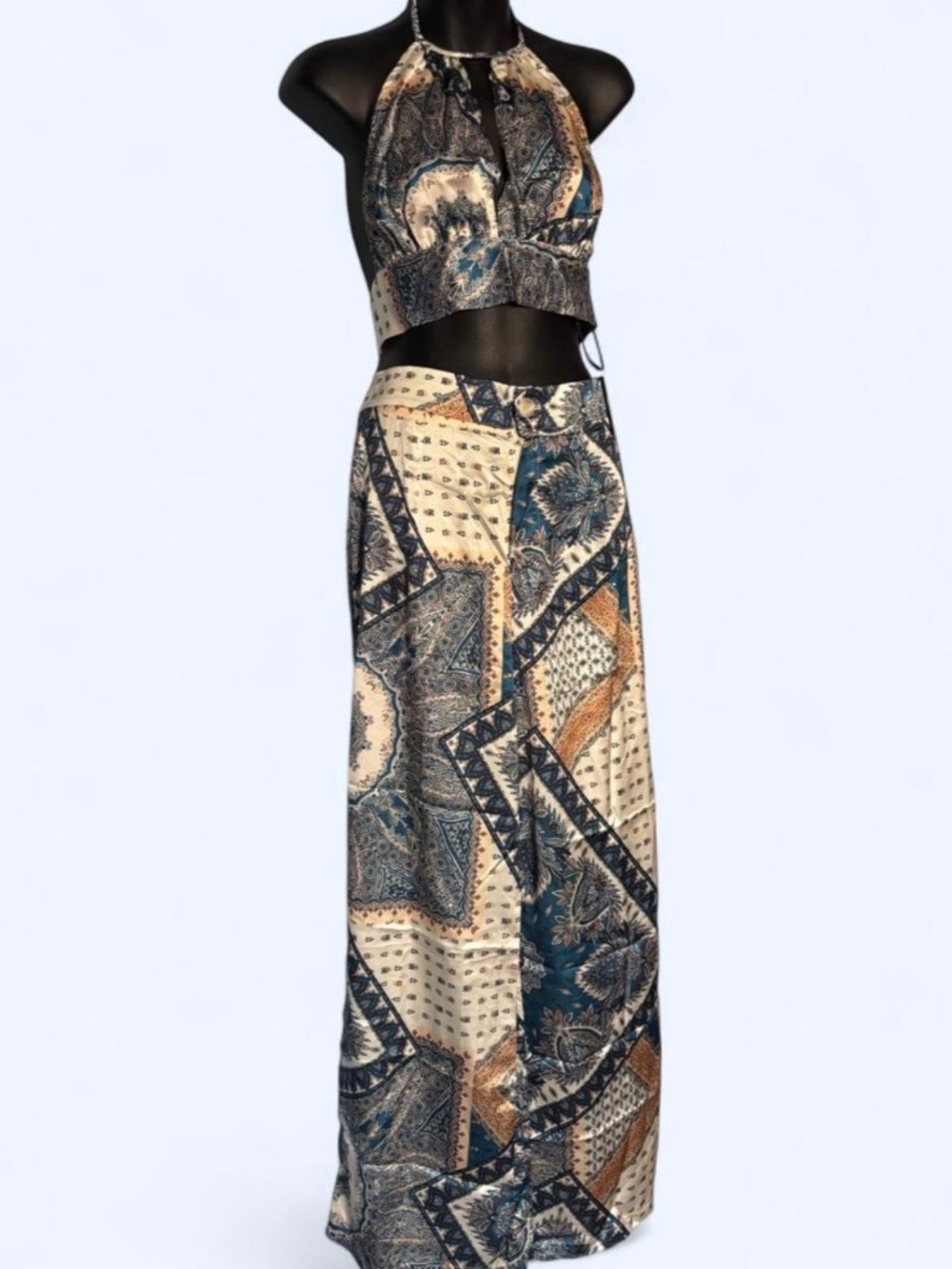 Paisley silk set from cider